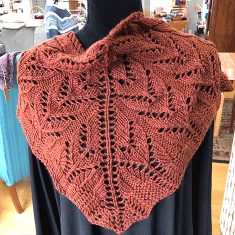 Sample - Brown Lace Shawlette