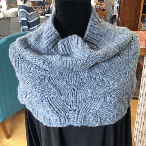 Sample - Bulky Blue Cowl