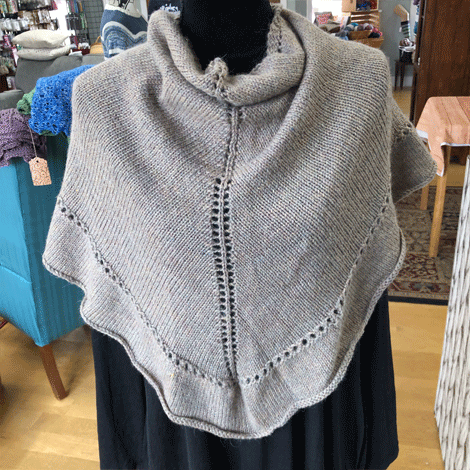 Sample - Gray Alpaca-Wool Shawl