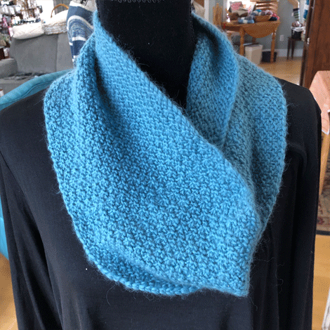 Sample - Blue Alpaca Cowl