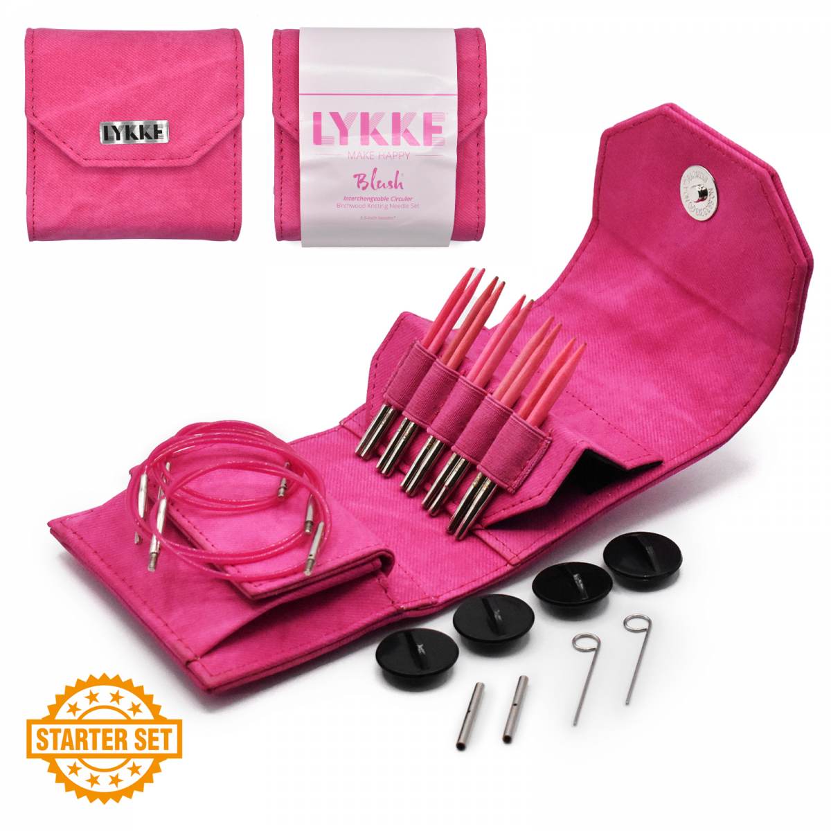 Lykke Interchangeable Needle Sets 3.5" Blush