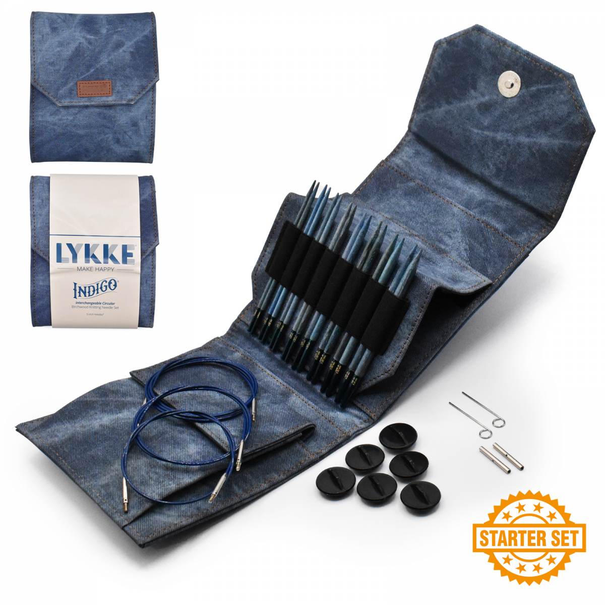 Lykke Interchangeable Needle Sets 5" Indigo