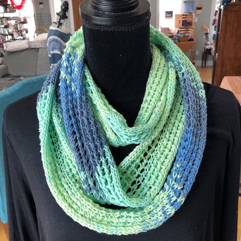 Sample - Green and Blue Long Cowl