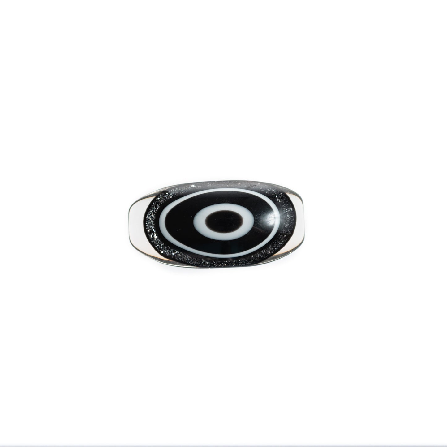 Plastic Concentric Ovals Button