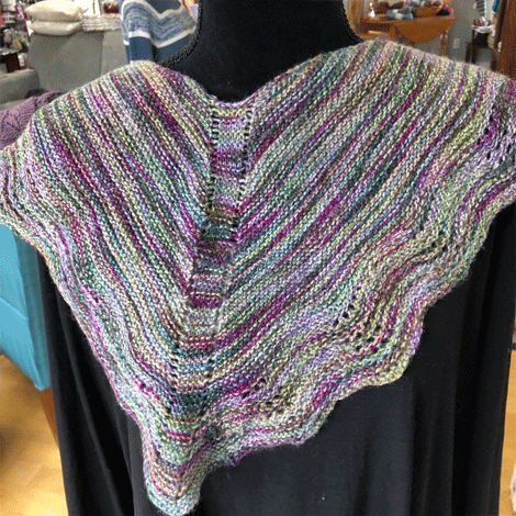 Sample - Rainbow and Silk Shawlette