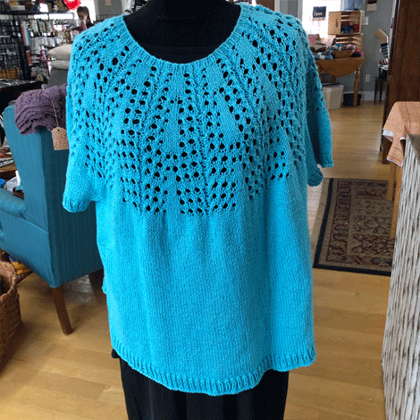 Sample - Light Blue Lacey Summer Top