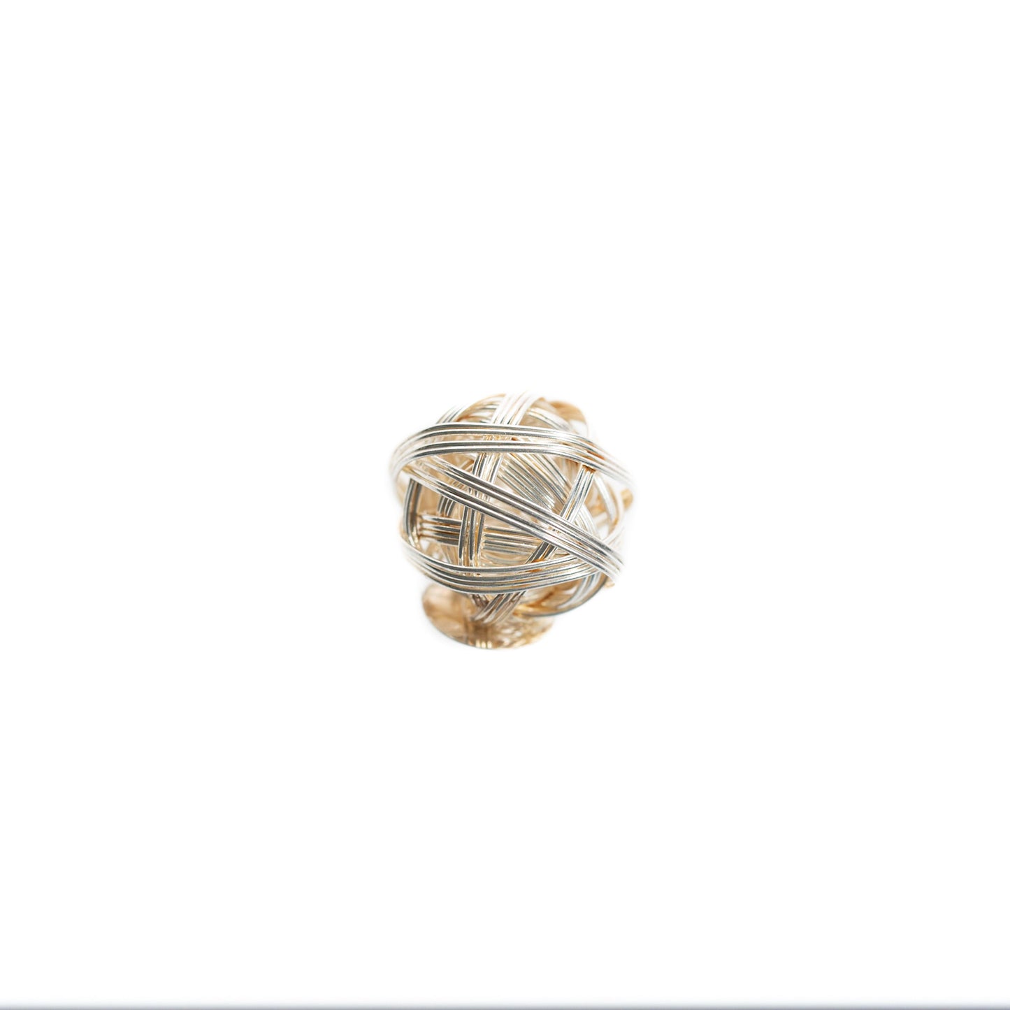 Silver Wire Yarn Ball Button