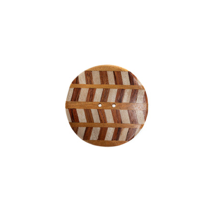 Skacel Buttons Natural Wood Inlay Round