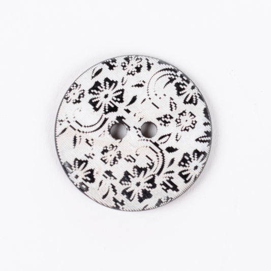 Skacel Buttons Shell Laser Etched Flowers