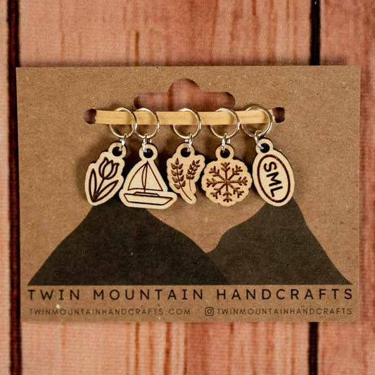 Twin Mountain Stitch Markers Closed Ring