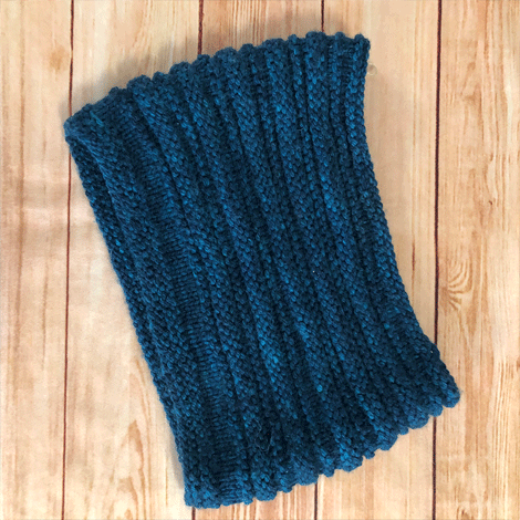 Sample - Corrugated Blue Cowl