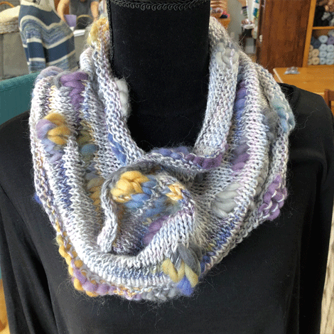 Sample - Purple and Yellow Cowl